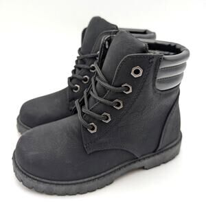 Rugged Bear Hiking Boots Waterproof Lace-Up Big Kids Black Size US11